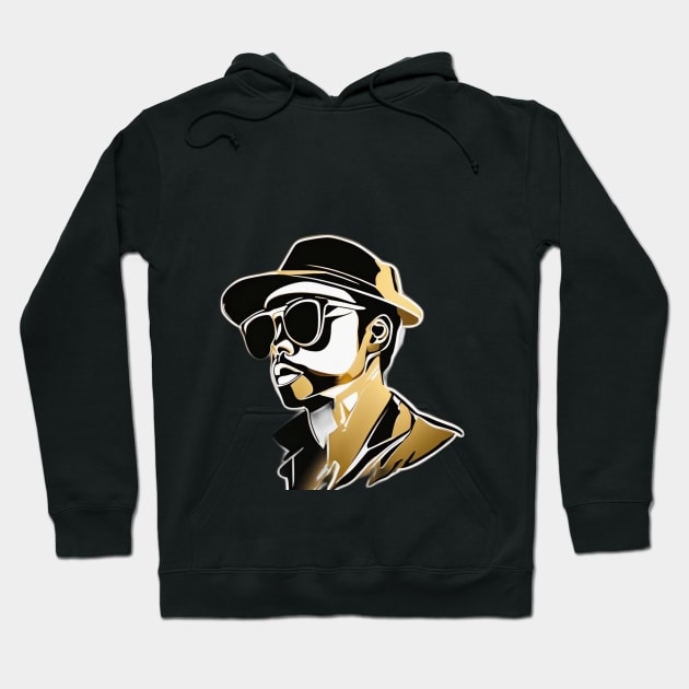 Golden Silhouette of a Stylish Gentleman No. 897 Hoodie by cornelliusy